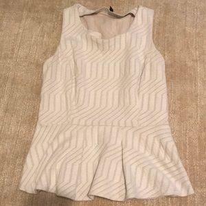 Cream Peplum Shirt